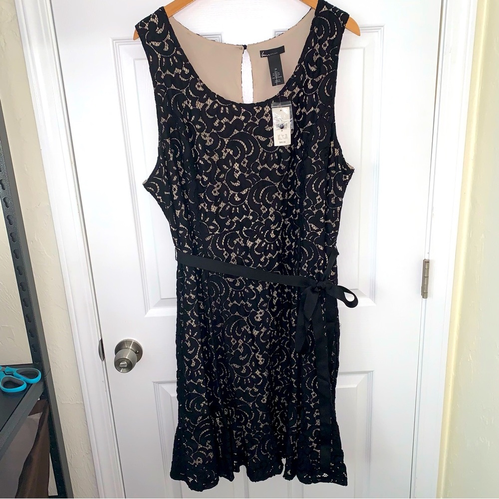 Lane Bryant (Plus Size 28) Black Lace Sleeveless Dress